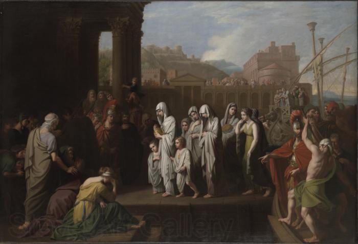 Benjamin West Agrippina Landing at Brundisium with the Ashes of Germanicus Spain oil painting art